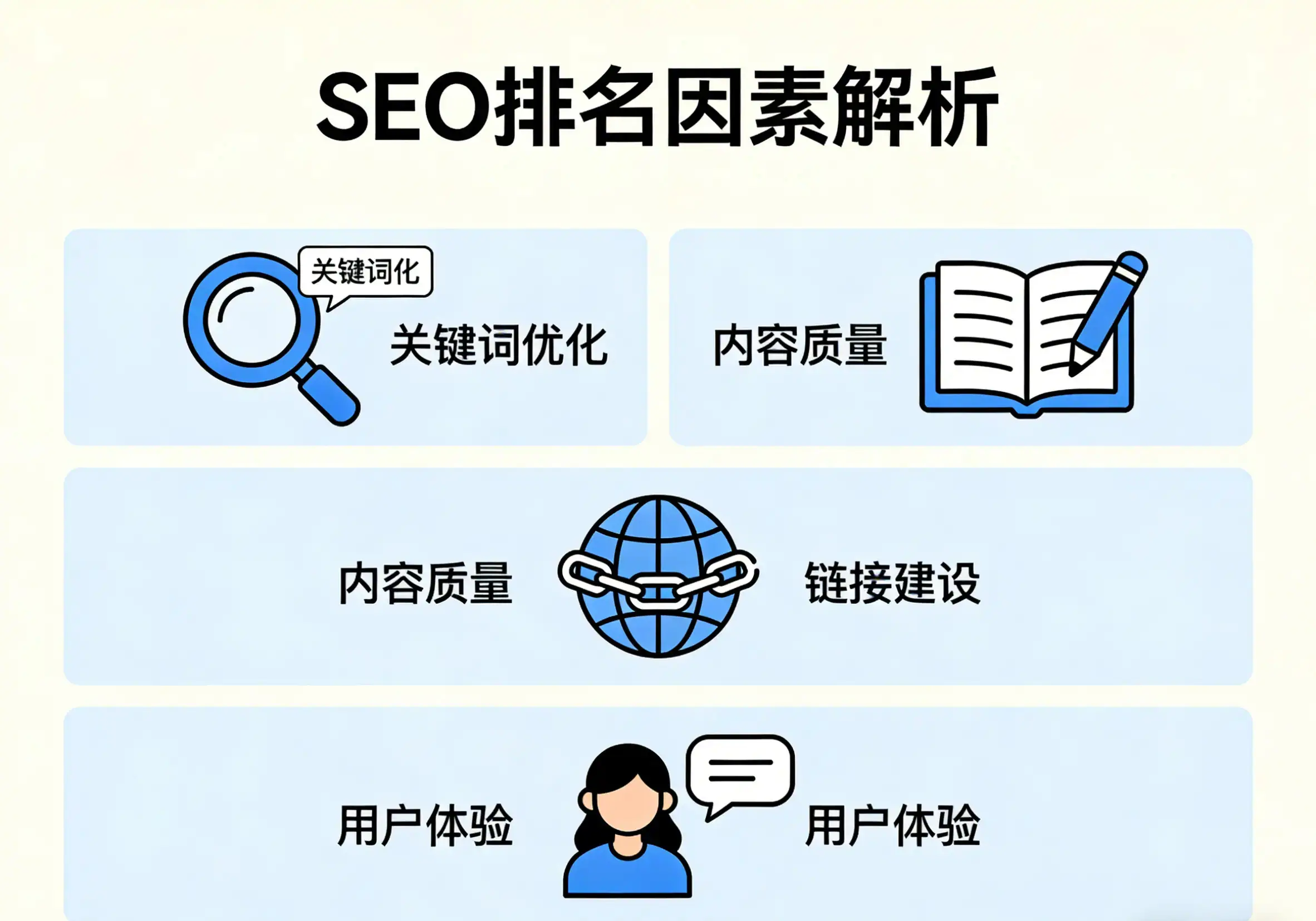 SEO排名因素有哪些？小白必看的核心排名算法全解